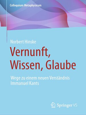 cover image of Vernunft, Wissen, Glaube